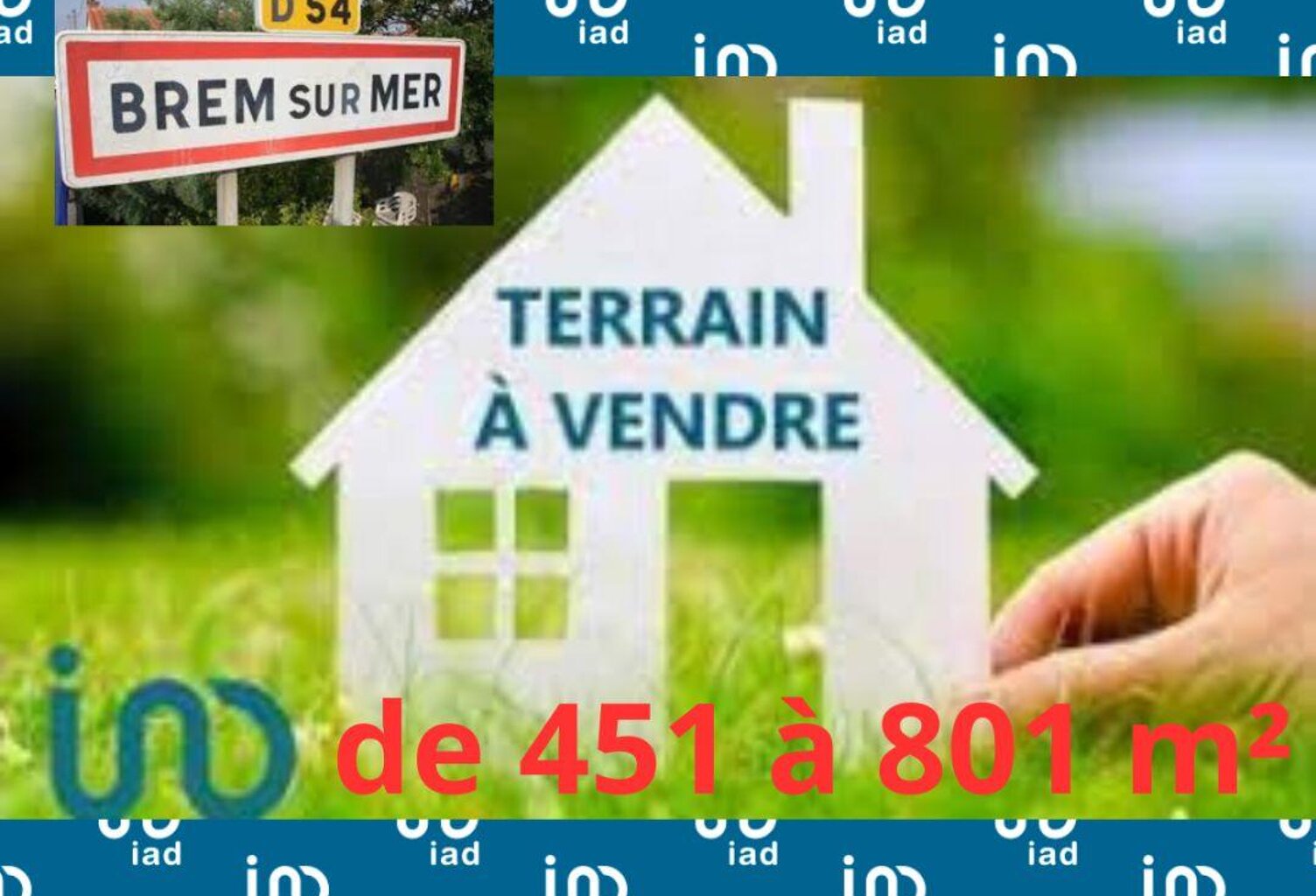 Vente Terrain 451 m&sup2; — photo 1