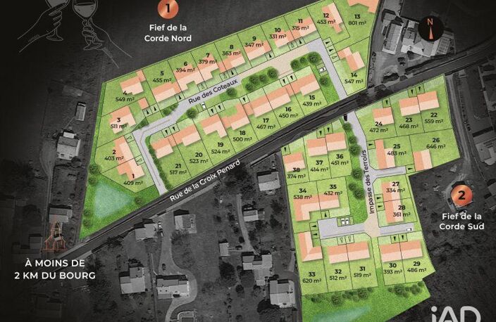 Vente Terrain 451 m&sup2; — photo 2