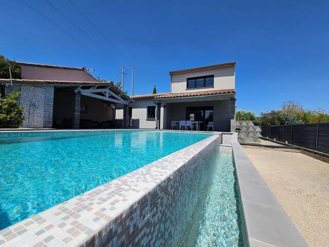 Villa 2018 (102m²) - 4 Chambres, Piscine à débordement & DPE A - Clé en main — photo du bien