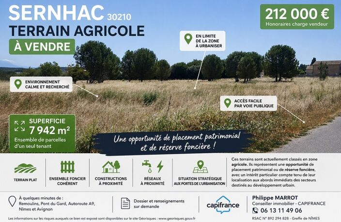 Terrain à vendre  SERNHAC (30) — photo 3