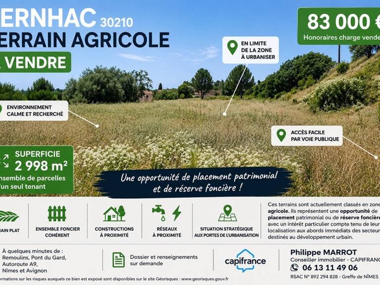 Terrain à vendre SERNHAC (30) — photo 1