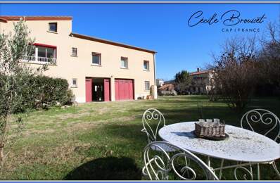 Villa 4 faces à vendre sur 1425 m2 de terrain avec garage et studio indépendant à REYNES (66) — photo du bien