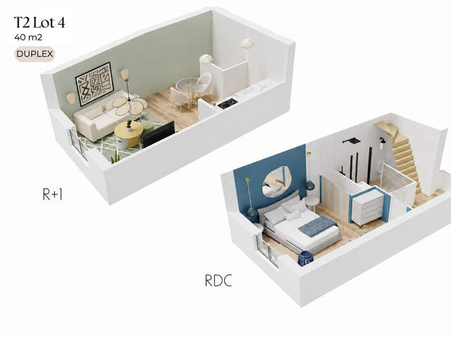 Plateau duplex 40m2 - Saint-Genis-Laval centre — photo du bien