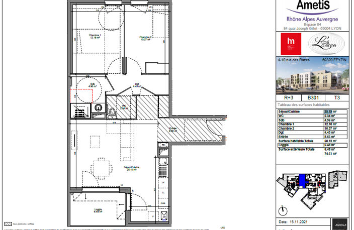 T3 de 68 m² à Feyzin à partir de 665,91  CC — photo 2