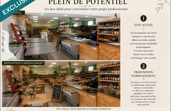Beau local commercial clé en main murs + fonds — photo 2