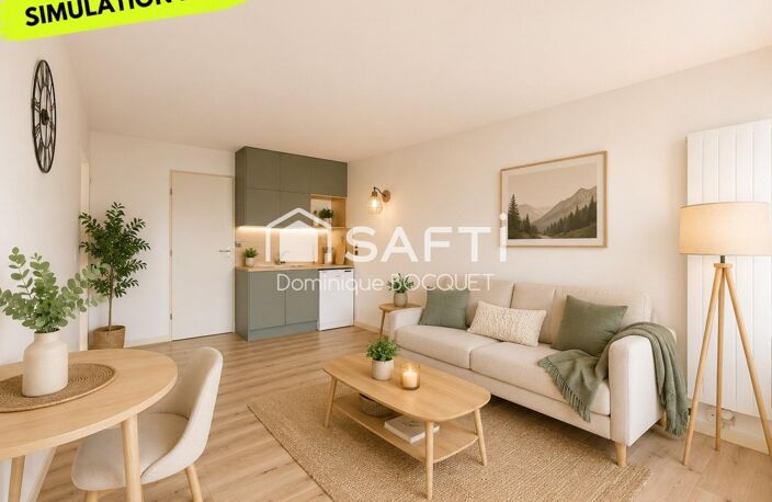 Studio + cabine 27 m2, exposé sud, balcon, ascenceur. — photo 3