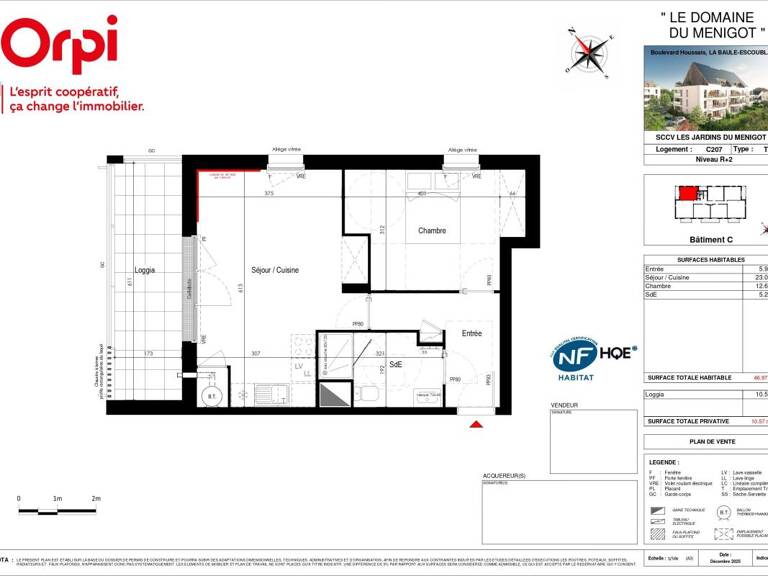 Appartement T2 neuf avec loggia - La Baule Bourg d'Escoublac — photo 1