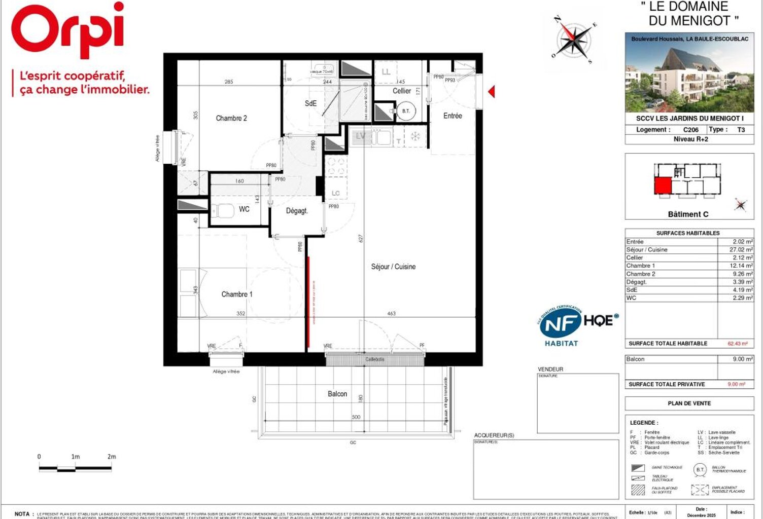 Appartement T3 neuf avec balcon - La Baule Bour d'Escoublac — photo 1