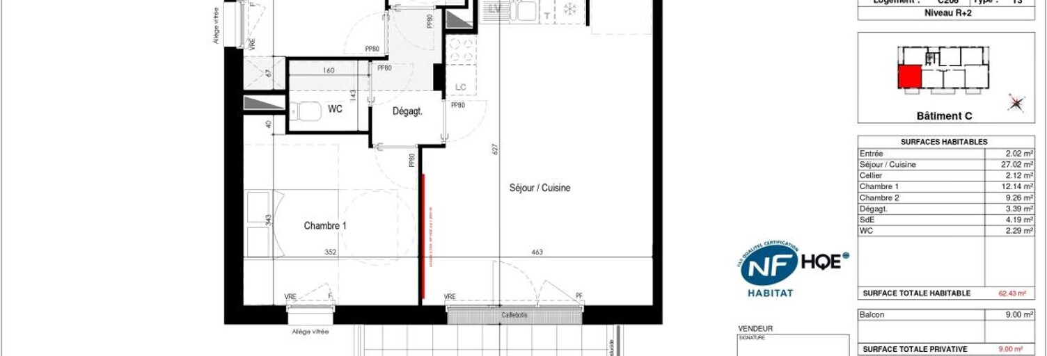 Appartement 3 Pièces 62 m² à vendre à La Baule-Escoublac (44500)