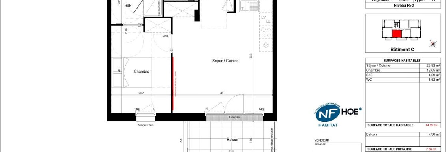 Appartement 2 Pièces 44 m² à vendre à La Baule-Escoublac (44500)