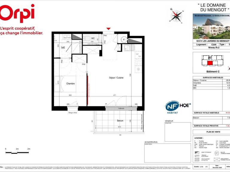 Appartement T2 neuf avec balcon - La Baule Bourg d'Escoublac — photo 1
