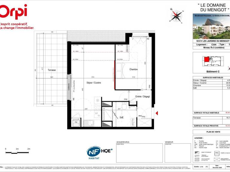Appartement T2 neuf avec grande terrasse- La Baule Bourg d'Escoublac — photo 1
