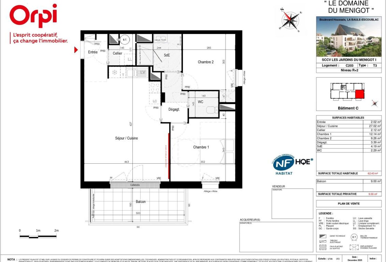Appartement T3 neuf avec balcon - La Baule Bourg d'Escoublac — photo 1