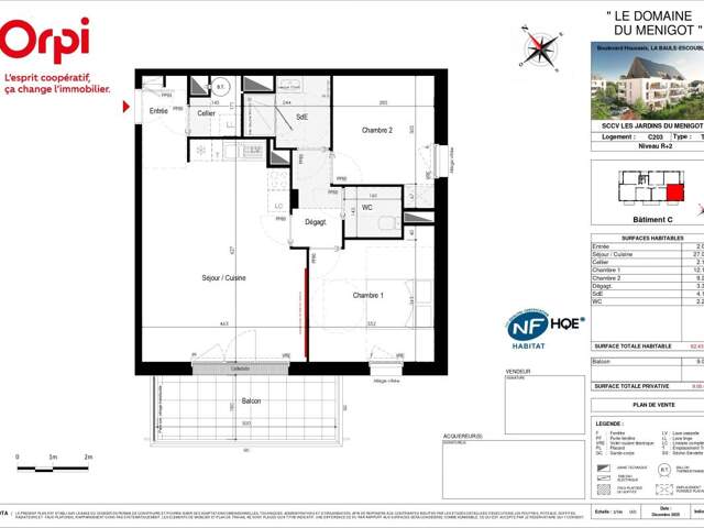Appartement T3 neuf avec balcon - La Baule Bourg d'Escoublac — photo du bien