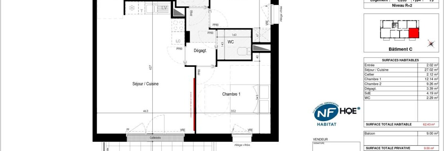 Appartement 3 Pièces 62 m² à vendre à La Baule-Escoublac (44500)