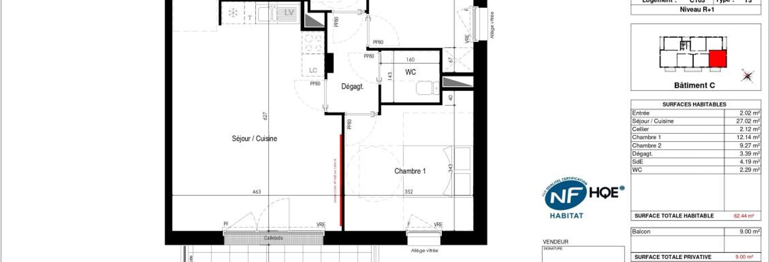 Appartement 3 Pièces 62 m² à vendre à La Baule-Escoublac (44500)