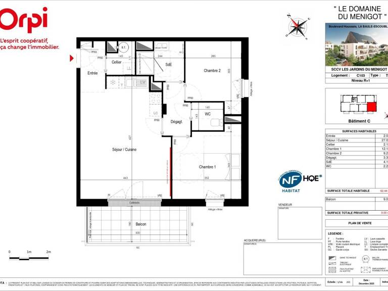 Appartement T3 neuf avec balcon à La Baule-Escoublac — photo 1