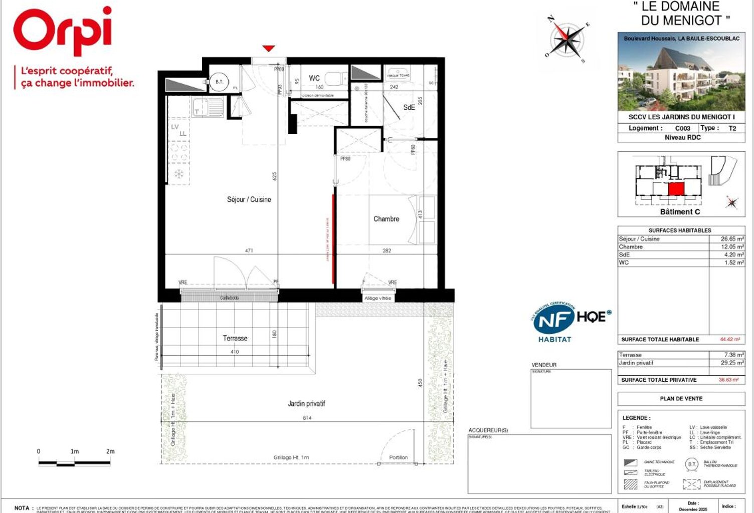 Appartement T2 neuf avec terrasse et jardin privatif - La Baule Bourg d'Escoublac — photo 1