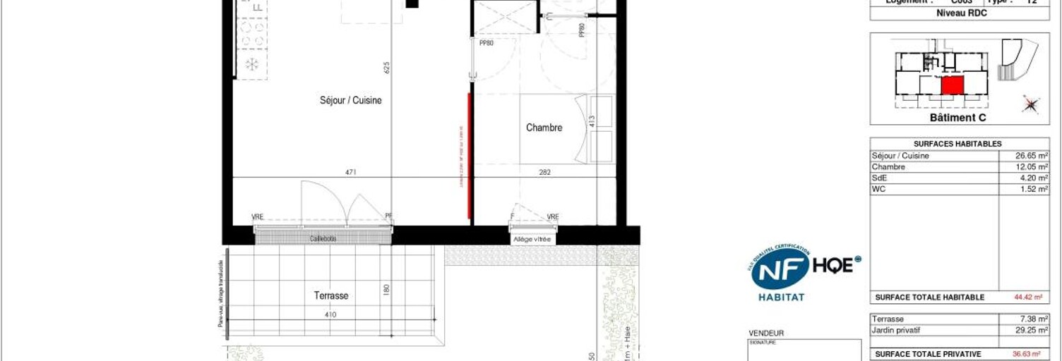 Appartement 2 Pièces 44 m² à vendre à La Baule-Escoublac (44500)
