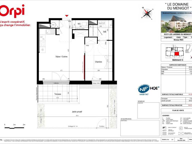 Appartement T2 neuf avec terrasse et jardin privatif - La Baule Bourg d'Escoublac — photo 1