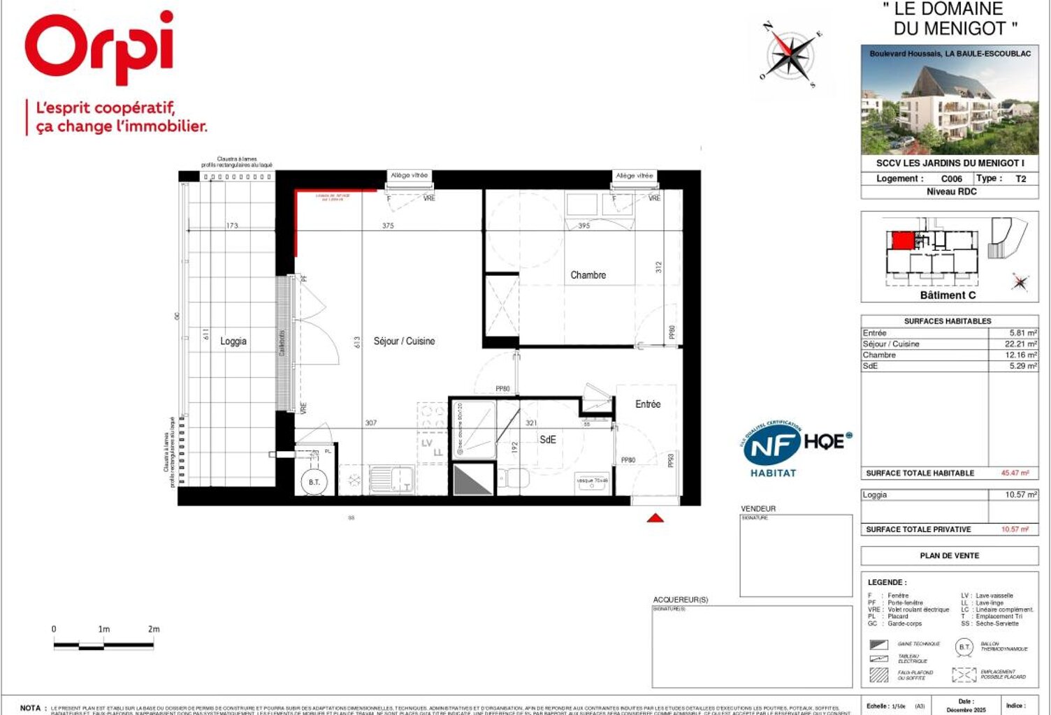 Appartement T2 neuf avec loggia - La Baule Bourg d'Escoublac — photo 1