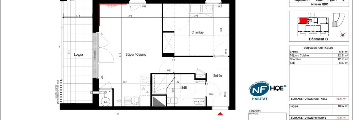 Appartement 2 Pièces 45 m² à vendre à La Baule-Escoublac (44500)