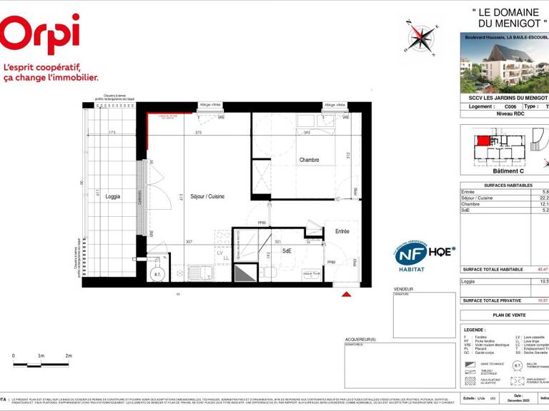 Appartement T2 neuf avec loggia - La Baule Bourg d'Escoublac — photo 1