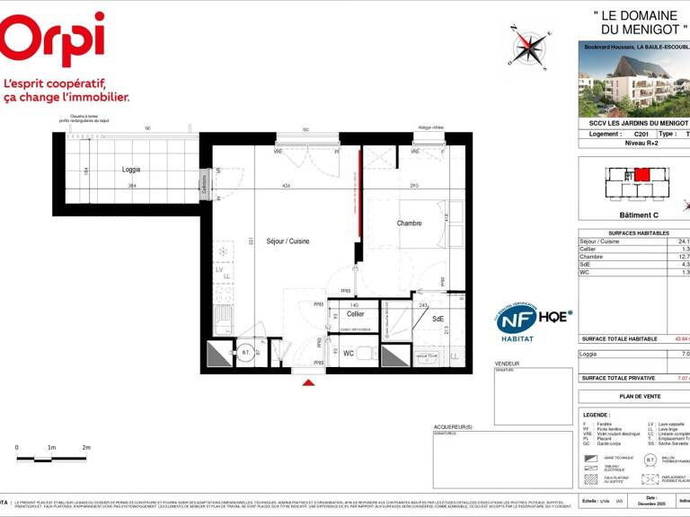Appartement T2 neuf avec loggia - La Baule Bourg d'Escoublac — photo 1