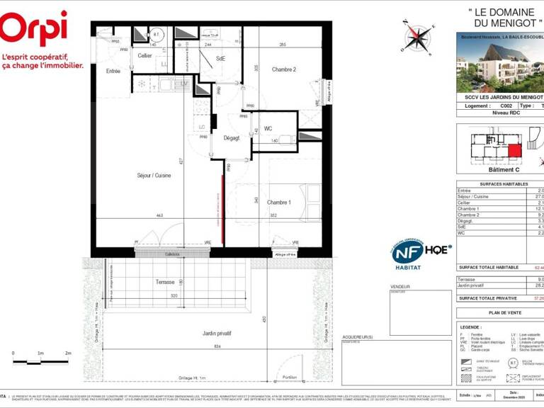 Appartement T3 NEUF rez-de-chaussée - La Baule Bourg d'Escoublac — photo 1