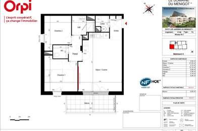 Appartement 3 pièces 313200 €