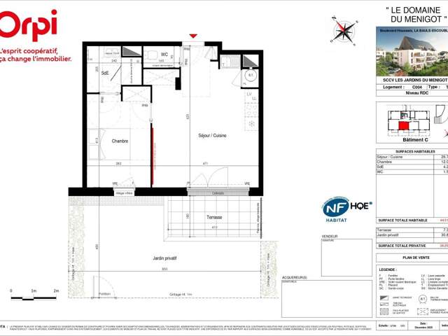 Appartement T2 neuf avec terrasse et grand jardin privatif - La Baule Bourg d'Escoublac — photo du bien