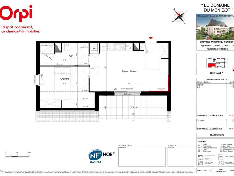Appartement T2 neuf avec terrasse à La Baule-Escoublac — photo 1