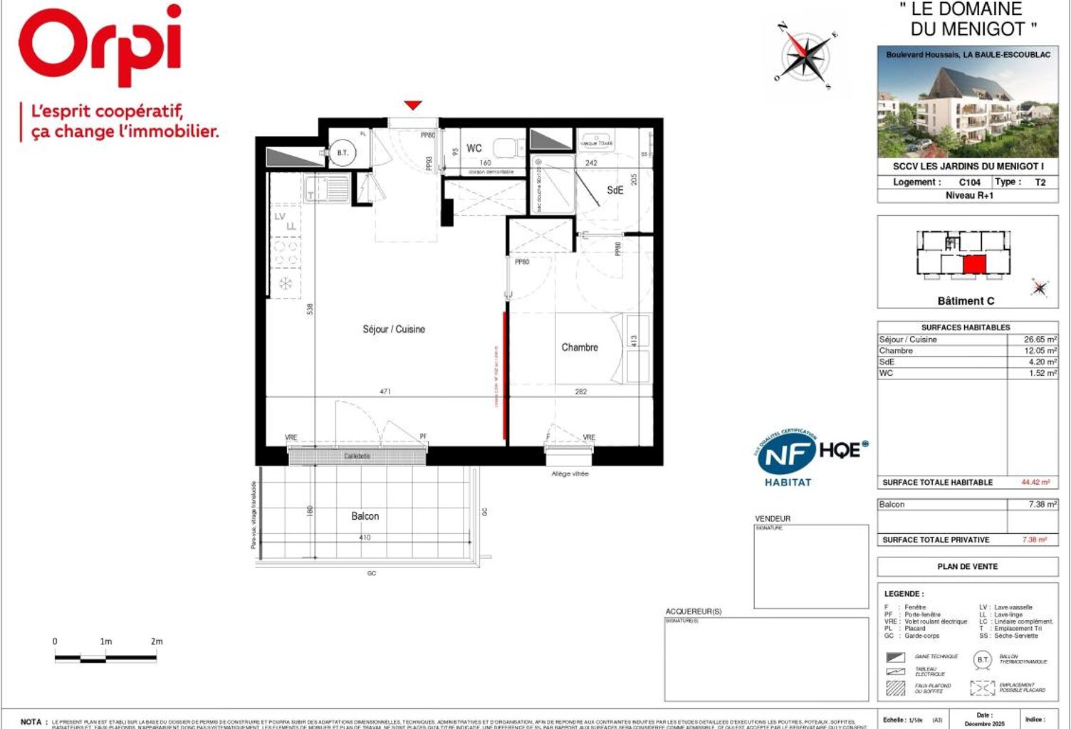 Appartement T2 neuf avec balcon - La Baule Bourg d'Escoublac — photo 1