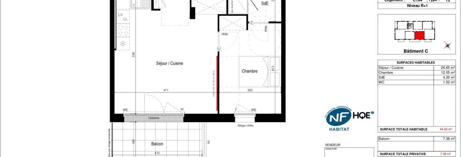 Appartement 2 Pièces 44 m² à vendre à La Baule-Escoublac (44500)