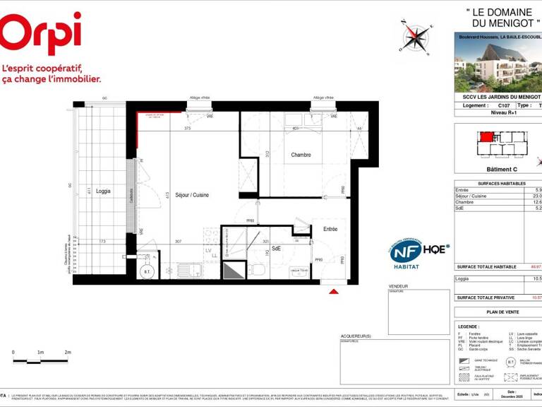 Appartement T2 neuf avec grande loggia - La Baule Bourg d'Escoublac — photo 1