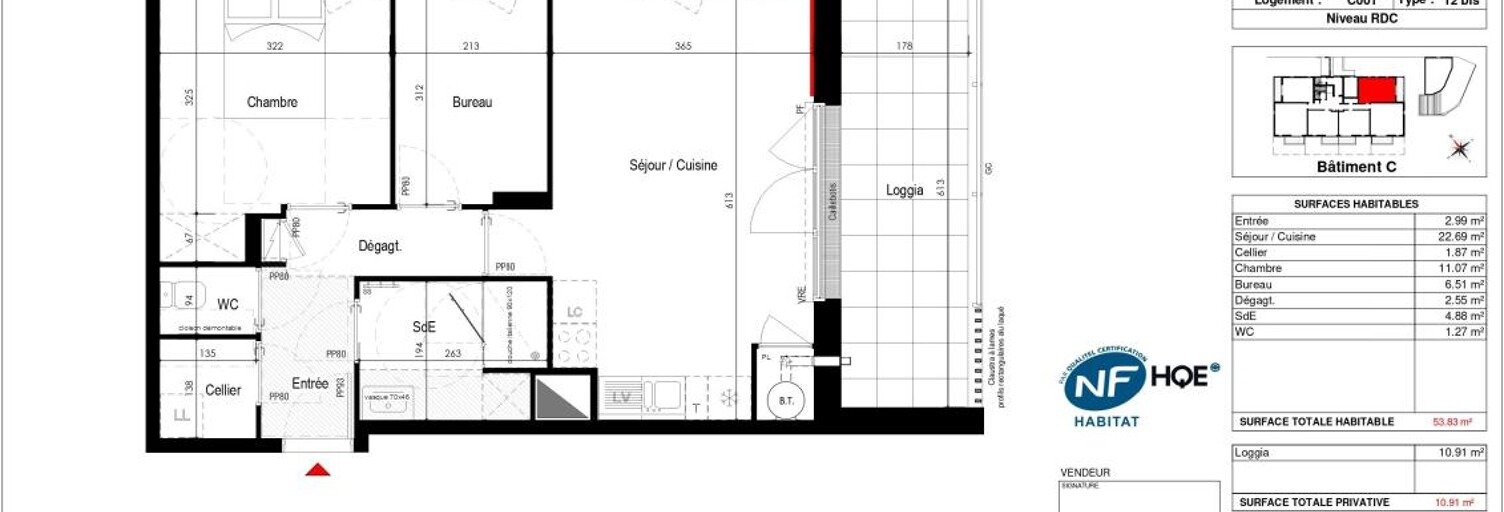 Appartement 2 Pièces 53 m² à vendre à La Baule-Escoublac (44500)