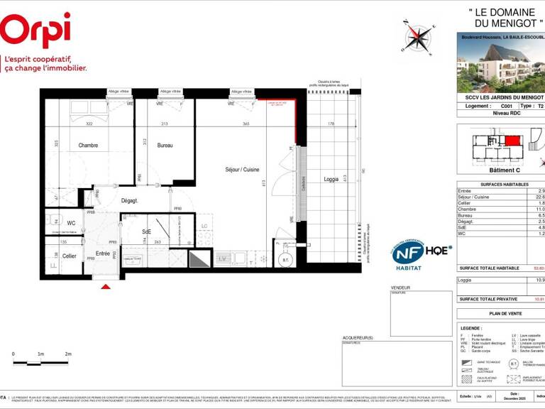 Appartement T2 bis Neuf - LA BAULE Bourg d'Escoublac — photo 1