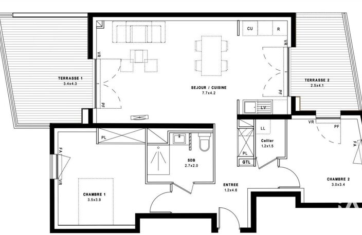 Vente Appartement 3 pièces — photo 2