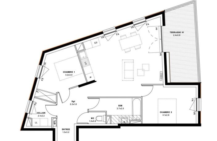 Vente Appartement 3 pièces — photo 2