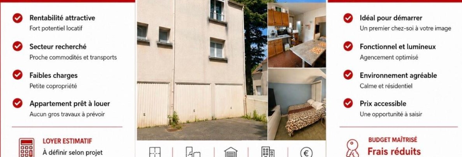 Appartement 2 Pièces 27 m² à vendre à Les Mureaux (78130)