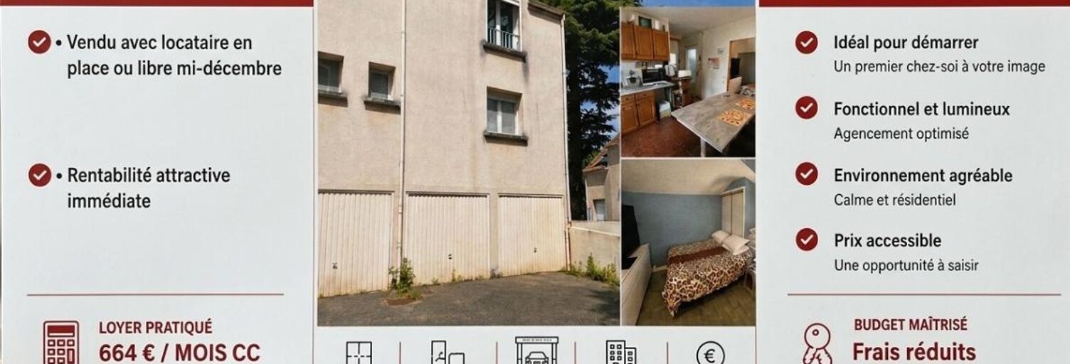 Appartement 2 Pièces 27 m² à vendre à Les Mureaux (78130)