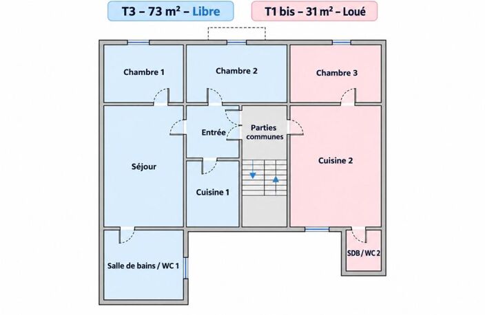 À Millau, à deux pas du centre-ville et des commerces, découvrez cet ensemble immobilier composé de deux appartements offrant un beau potentiel de rentabilité — photo 3