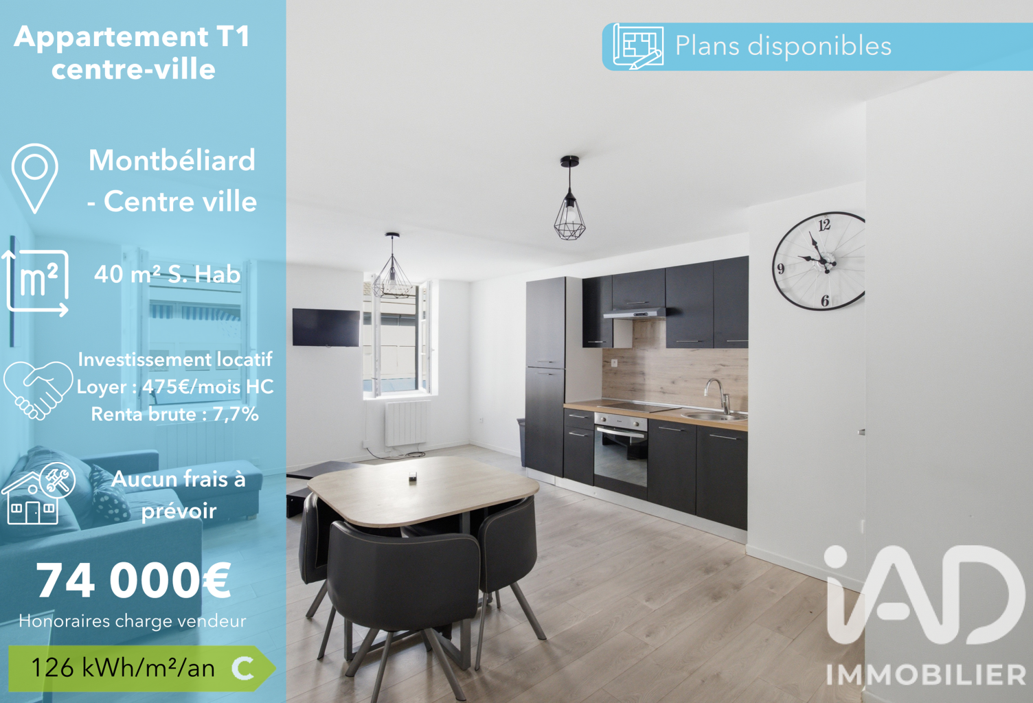 Vente Appartement 2 pièces — photo 1