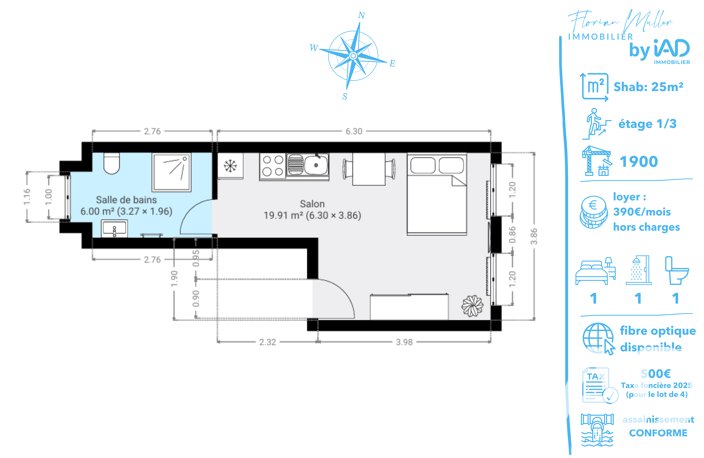 Vente Appartement 1 pièce — photo 4