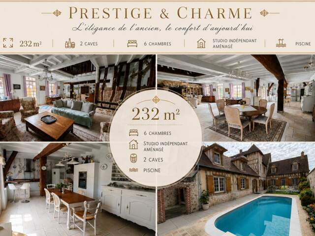NONANCOURT 27320 Maison de PRESTIGE - 2 étages - 6 chambres - Studio indépendant et aménagé - Garage - Piscine - — photo du bien