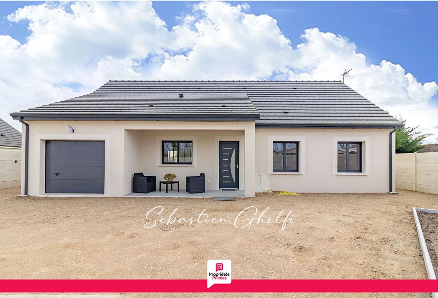 maison de plain-pied avec 3 chambres dont 1 parentale-garage-parcelle de 590 m² — photo 1