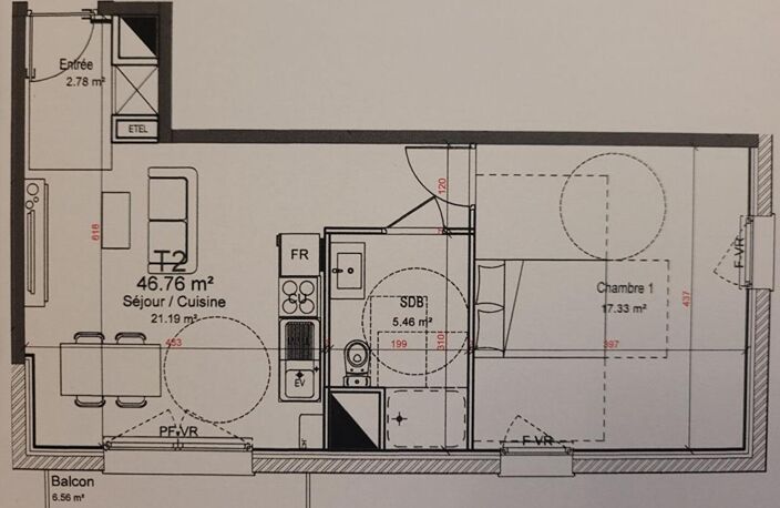 Wervicq  Appartement  1 chambre Place de l'europe — photo 3
