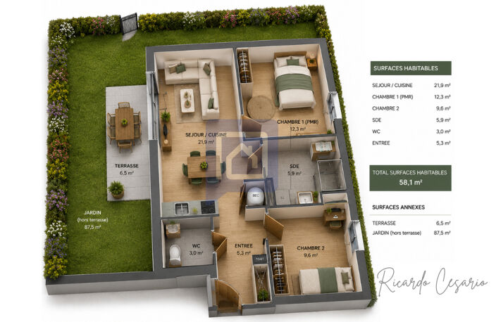 Appartement 3 pièces, Comme une maison, avec les avantages d'un appartement — photo 4