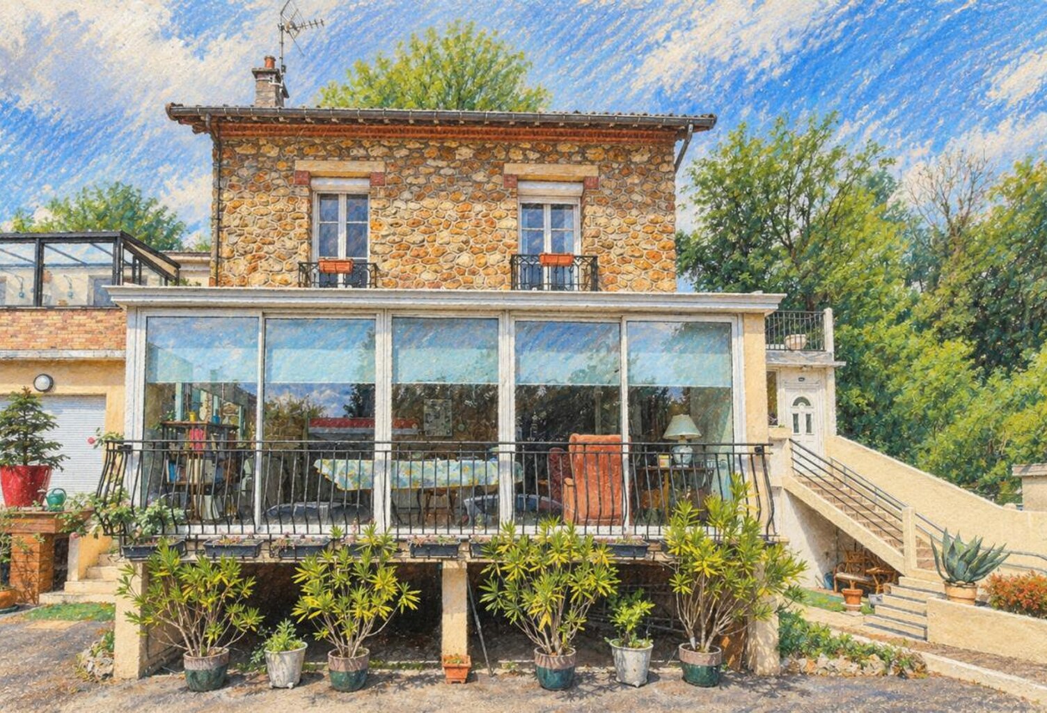 Maison 5 pièces - véranda orientée sud - Ville d'Avray — photo 1