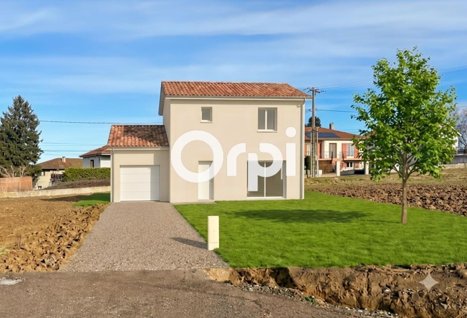   Devenez propriétaire de votre maison neuve avec garage et jardin à 2 pas du centre de Larajasse ! — photo 1